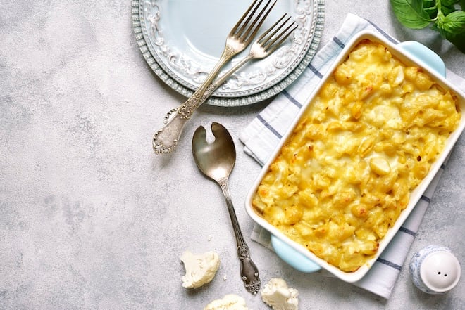 gratin de chou-fleur à la béchamel et raclette