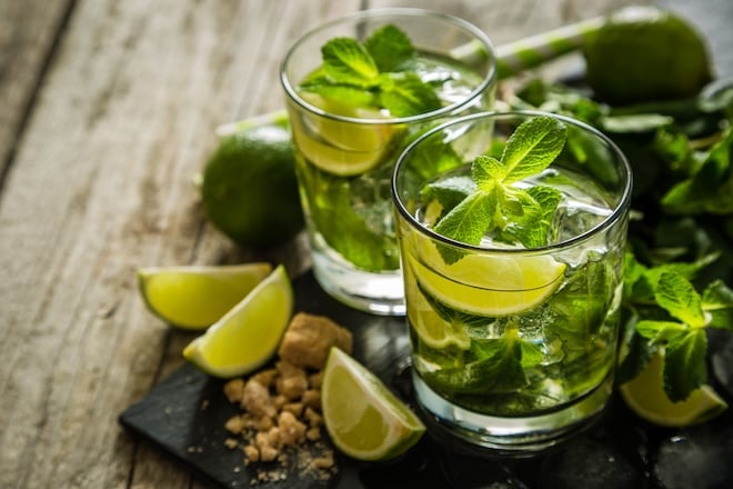 verres de mojito sans alcool