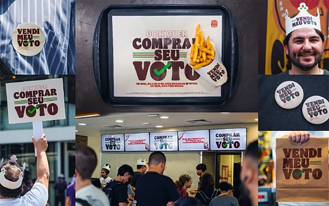 campagne de Burger King incitant les Brésiliens à voter