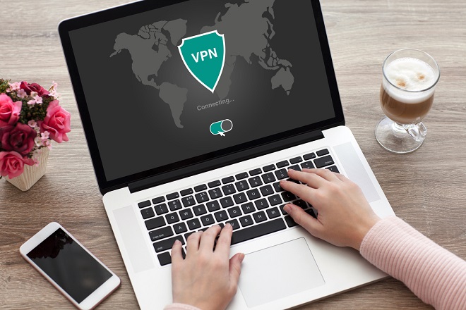 ordinateur montrant un accès avec un VPN